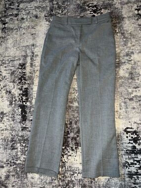 Women's Gray Straight-Leg Dress Pants